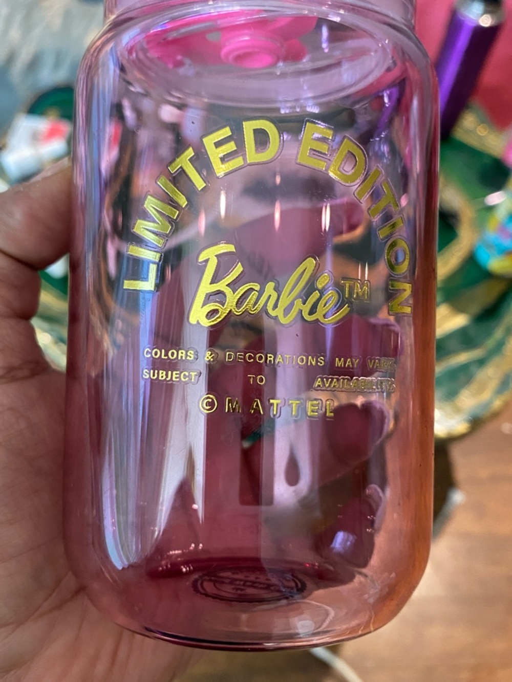 Barbie Pink Tumbler Limited Edition Sipper with Gold Logo - Picture 3 of 6